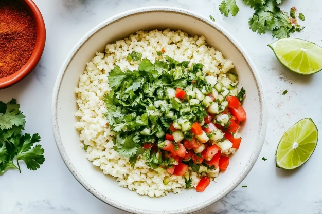 Ingredients For Cauliflower Rice Burrito Bowl Recipe