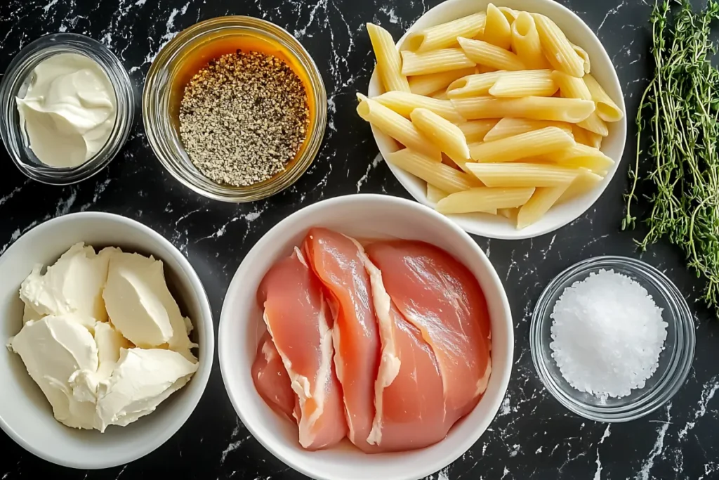 Ingredients For Creamy Italian Chicken Pasta