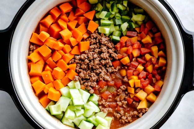 Ingredients For Crockpot Hamburger Soup Recipe