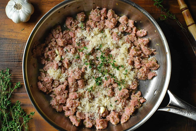 Ingredients For One Pot Creamy Sausage Rigatoni