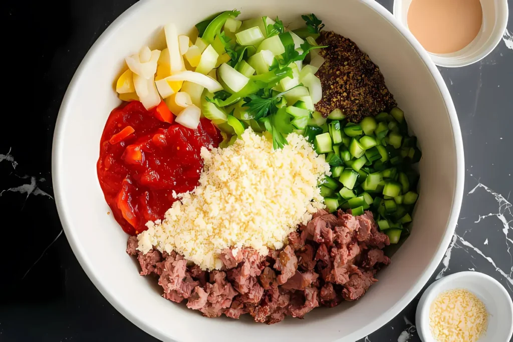 Ingredients For Philly Cheesesteak Meatloaf Recipe