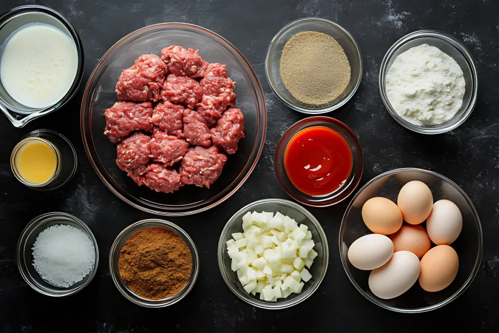 Ingredients for Best Crockpot Meatloaf