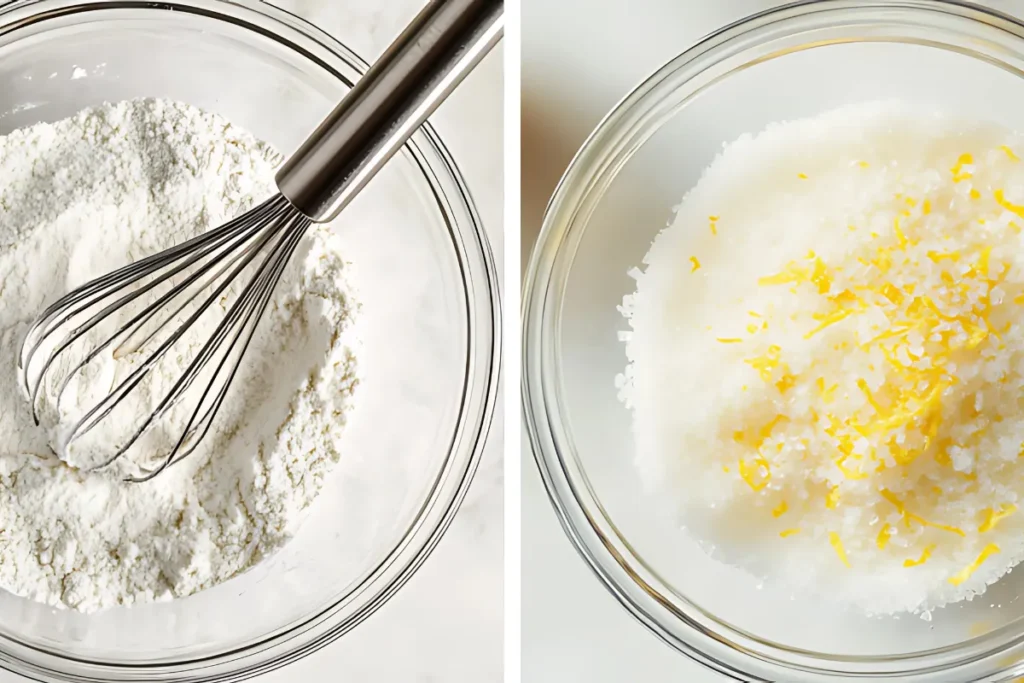 Ingredients for Lemon Raspberry Cookies