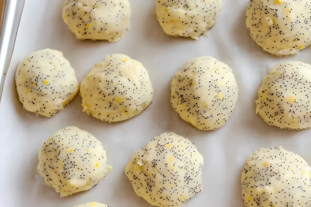 Ingredients for Lemon and Poppy Seed Cookies