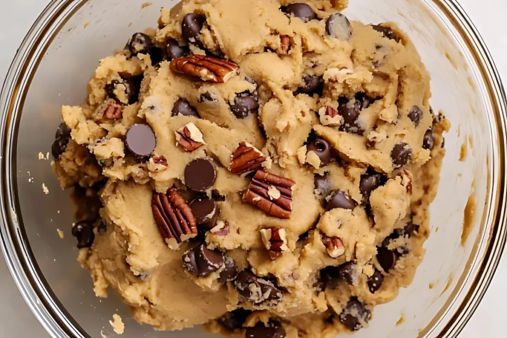 Mix the Ingredients Chocolate Chip Pecan Cookies