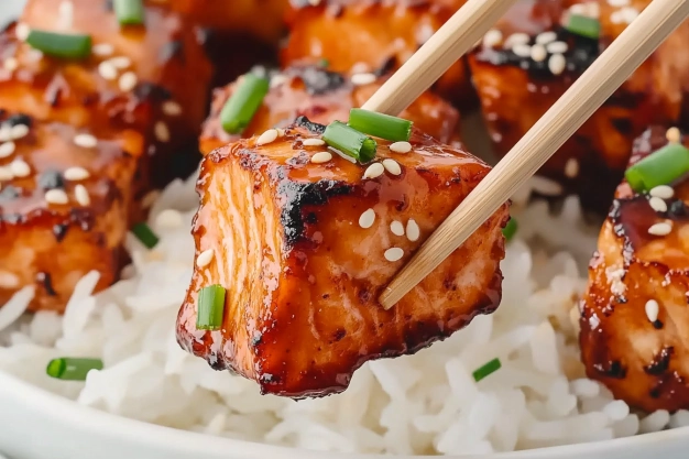 Mouthwatering Honey Garlic Salmon Bites