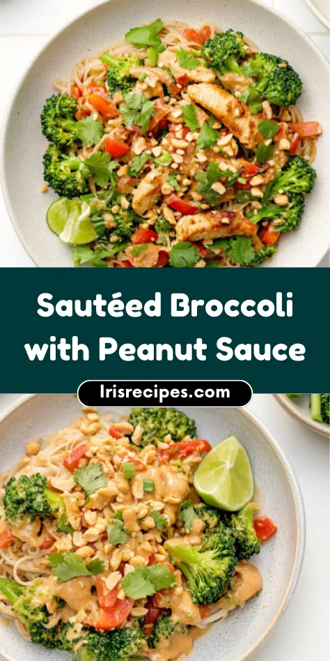 Sautéed Broccoli & Creamy Peanut Sauce