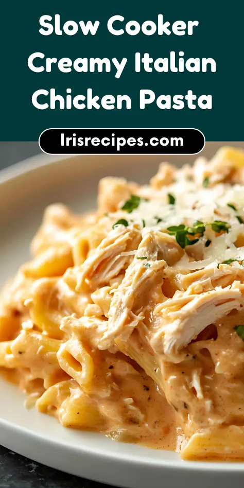 Slow Cooker Creamy Italian Chicken Pasta Easy & Delicious