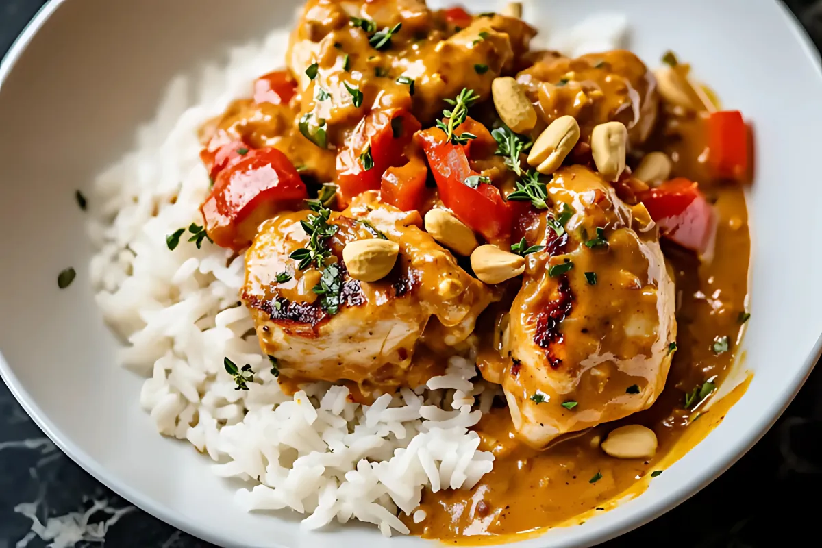 Slow Cooker Peanut Chicken