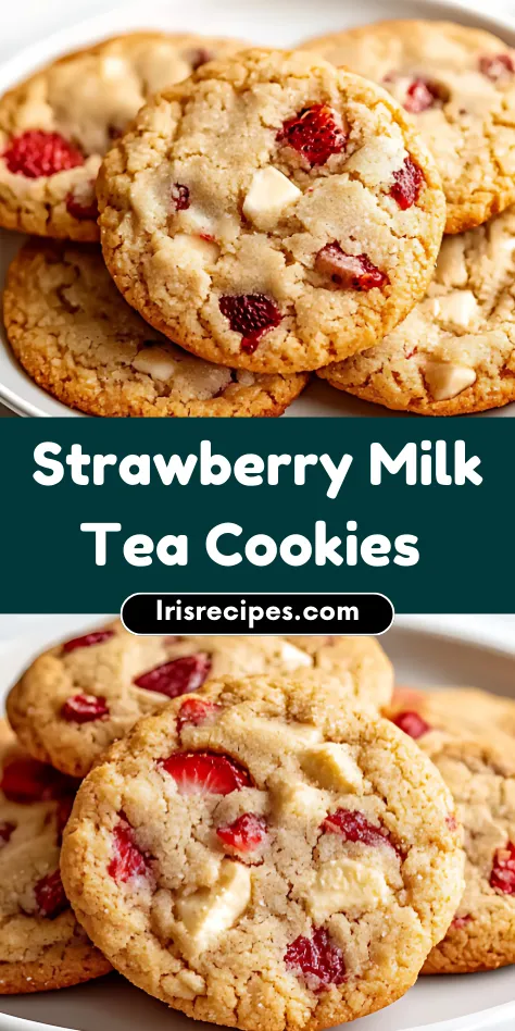 Strawberry Milk Tea Cookies A Sweet & Chewy Delight