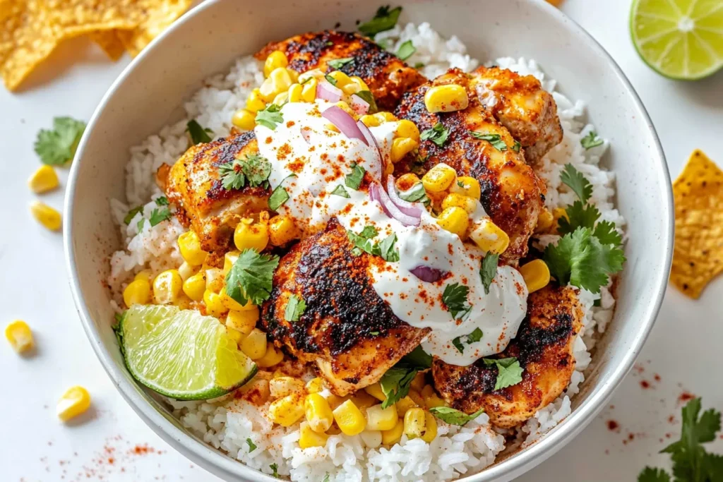 Street Corn Chicken Rice Bowl Recipe