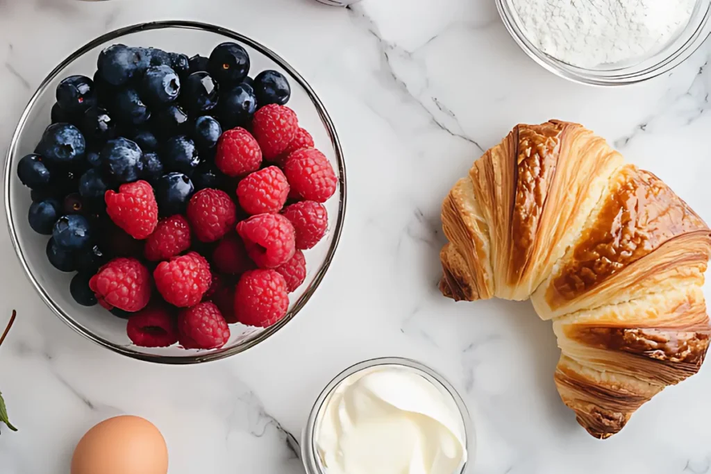 Ingredients For Berry Croissant Bake Recipe