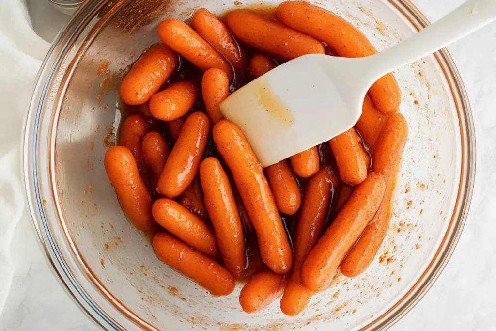 Prepare the Coating For Roasted Baby Carrots with Honey