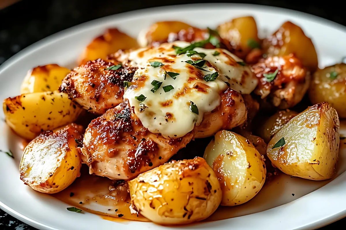 best and Easy Garlic Parm Chicken and Potatoes