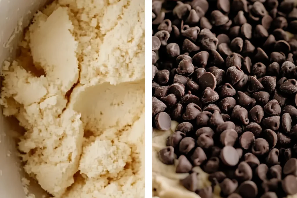 mixing Ingredients for Easter Cookie Dough Truffles