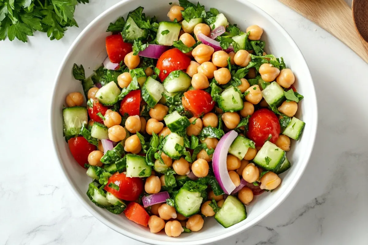 15-Minute Chickpea Salad Recipe