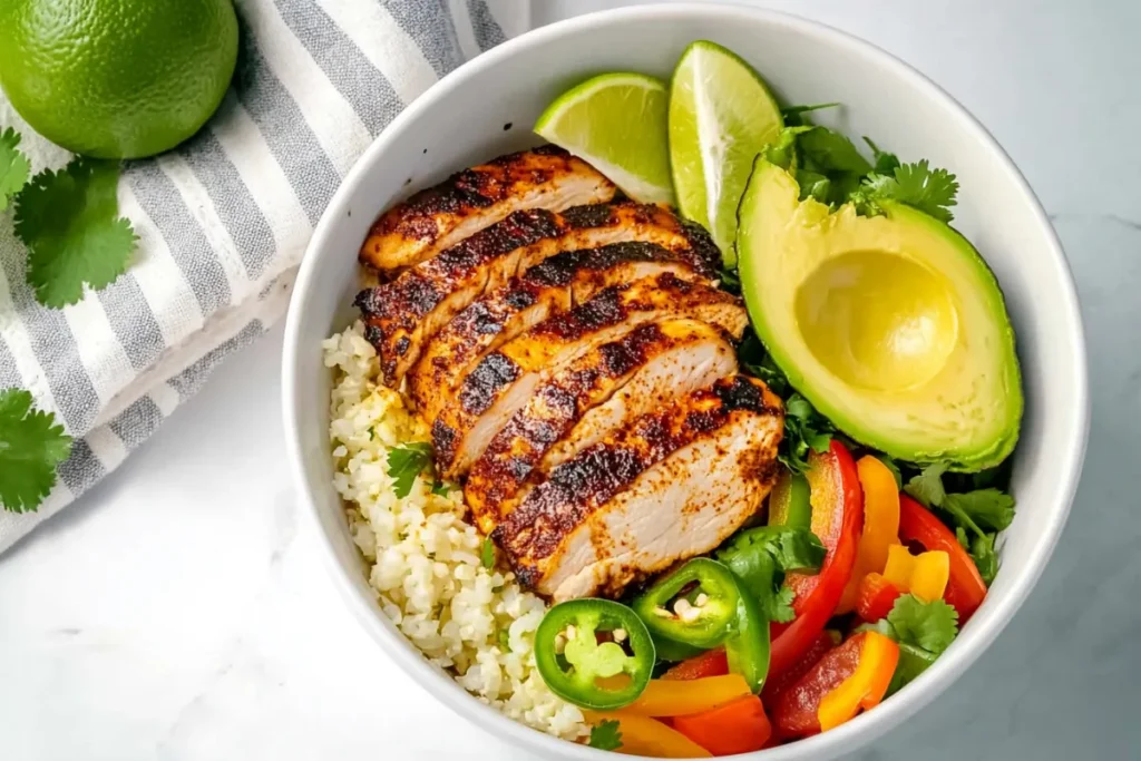 30-Minute Chipotle Chicken Fajita Bowls