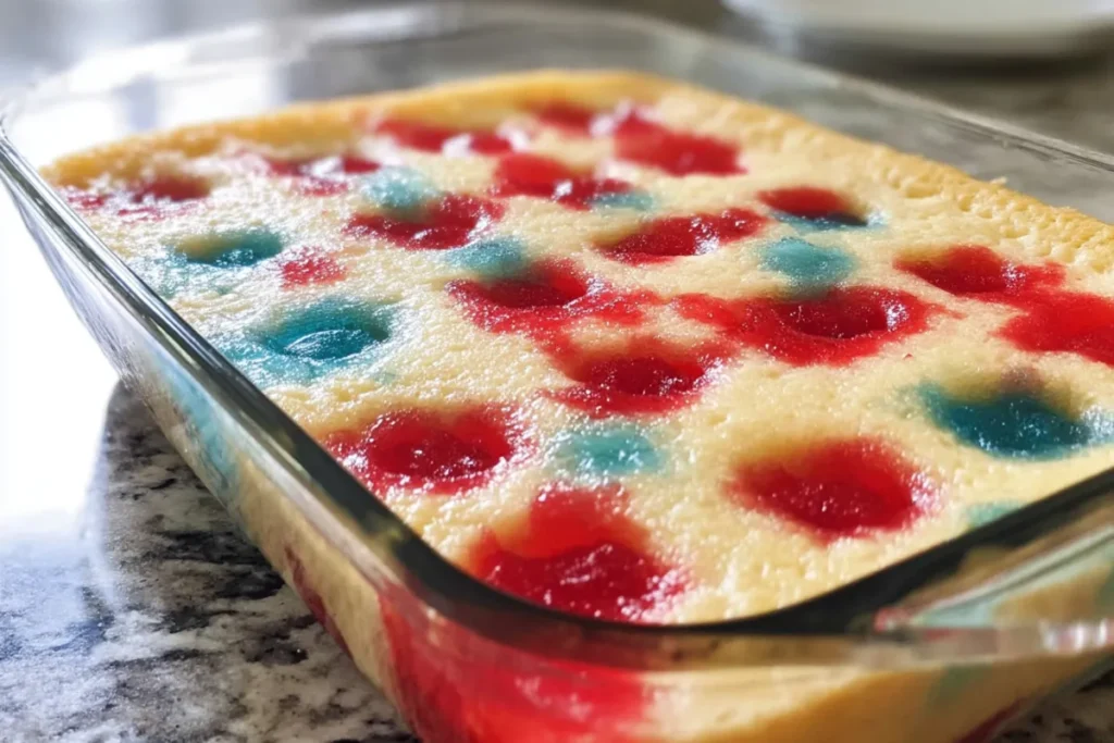 4th of July Jello Poke Cake Quick & Easy