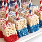 American Flag Rice Krispie Treats in 30 Minutes