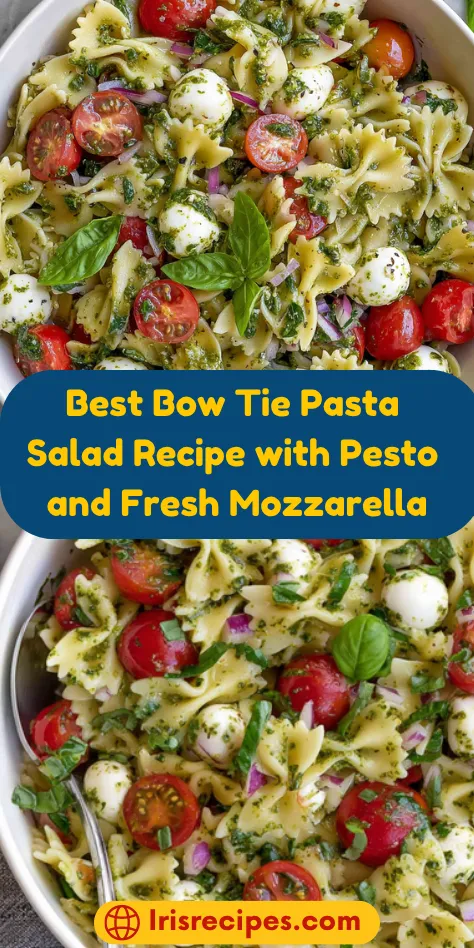 Best Bow Tie Pasta Salad Recipe with Pesto and Fresh Mozzarella