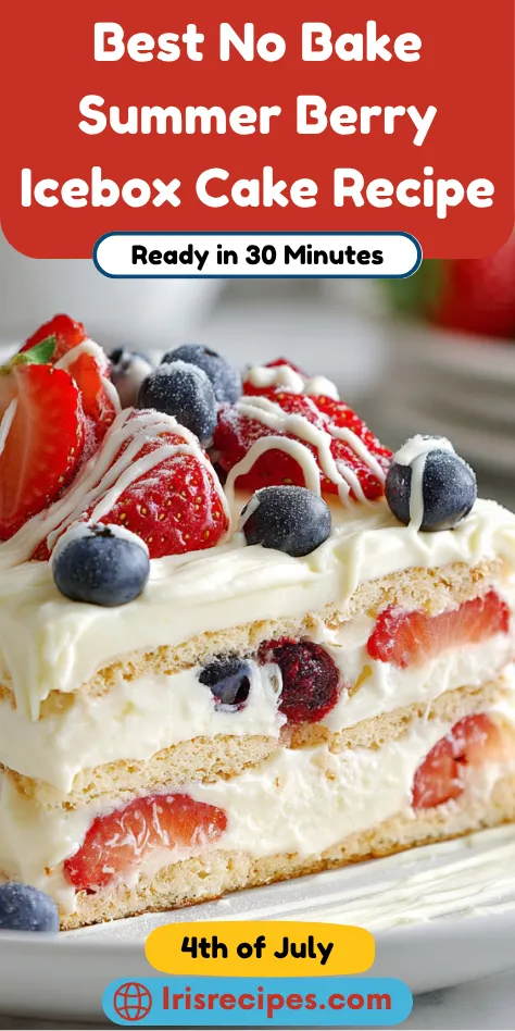 Best No Bake Summer Berry Icebox Cake Recipe