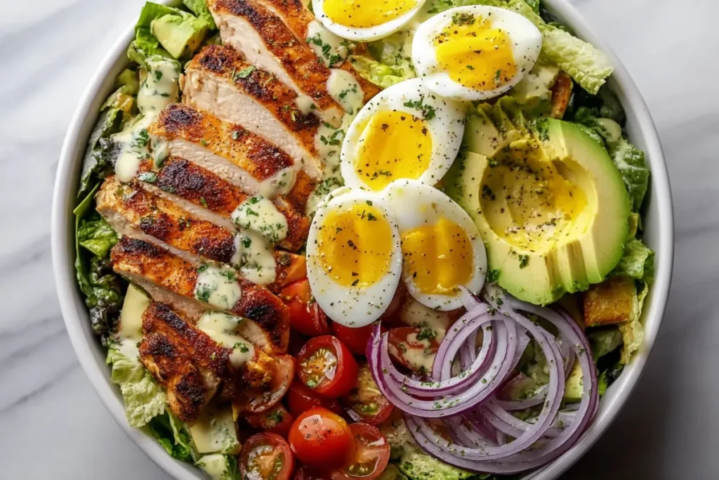 Best Paleo Cobb Salad with Grilled Chicken and Honey Dijon
