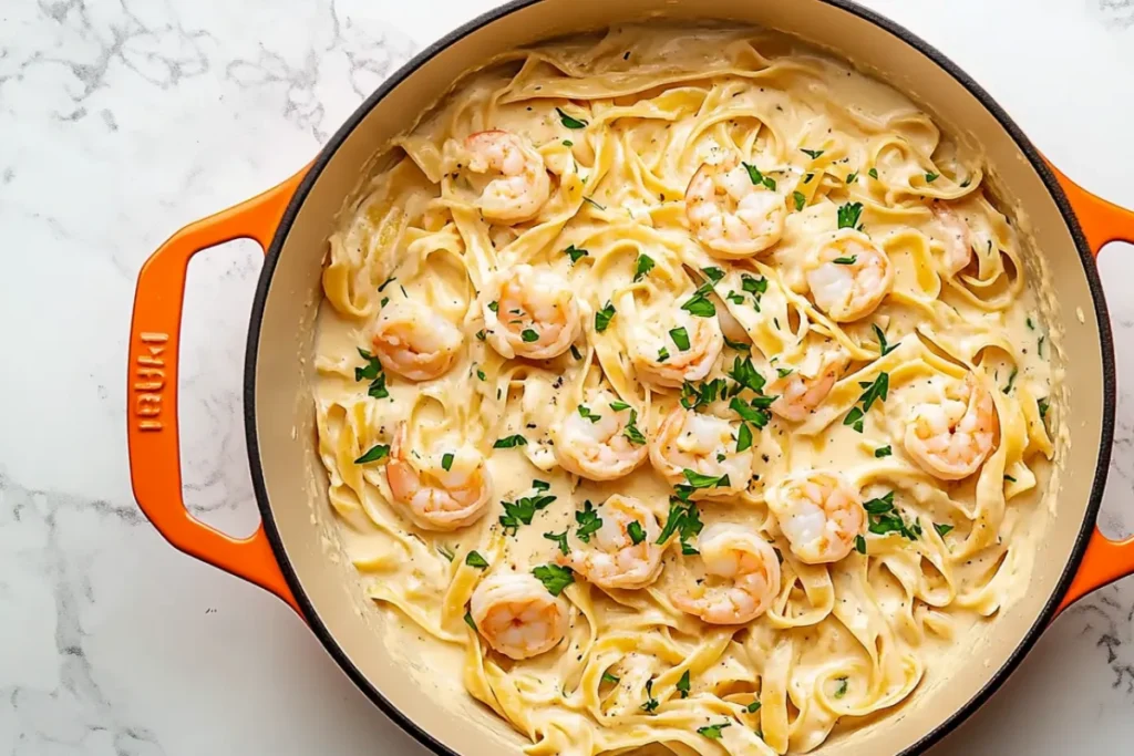 Creamy Shrimp Fettuccine Alfredo Recipe