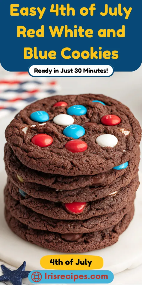 Easy 4th of July Red White and Blue Cookies