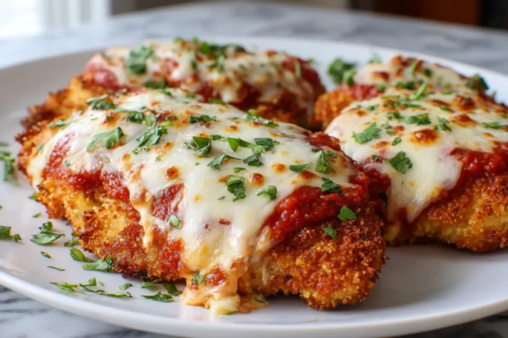 Easy Air Fryer Chicken Parmesan in 15 Minutes