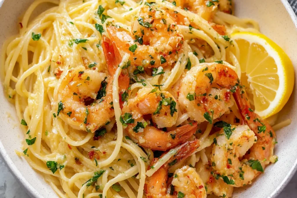 Easy Lemon Garlic Shrimp Pasta Recipe