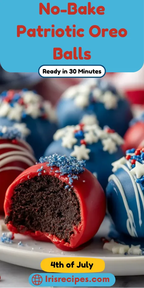 Easy No-Bake Patriotic Oreo Balls