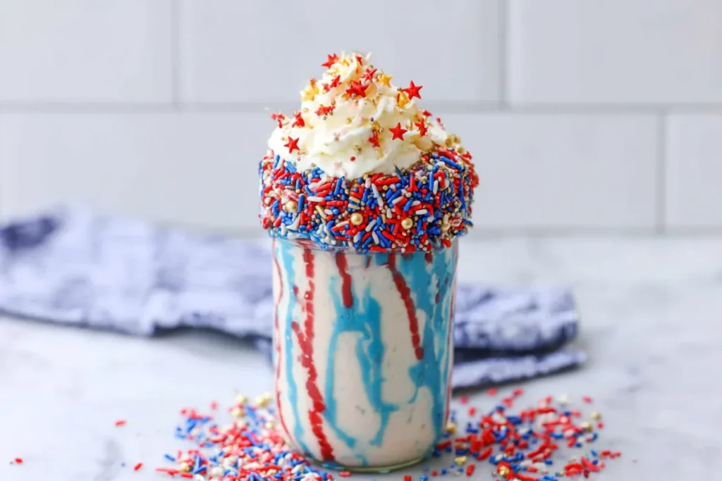 Easy Patriotic Freakshake for Independence Day