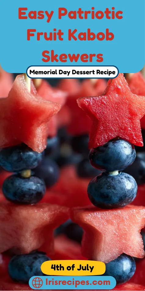 Easy Patriotic Fruit Kabob Skewers