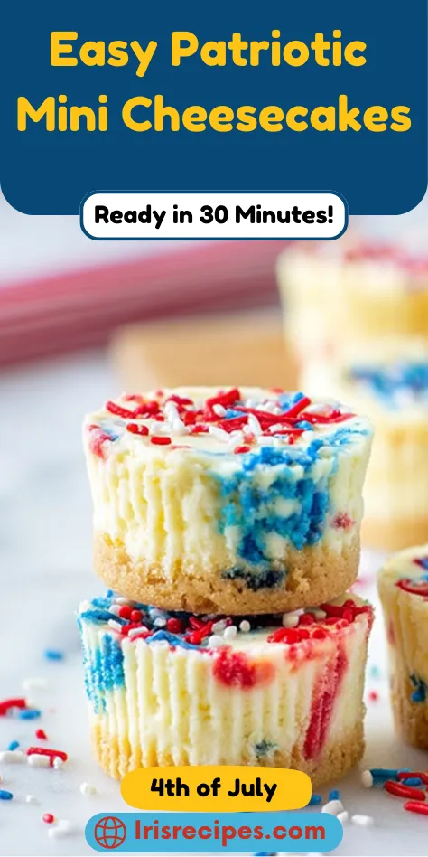 Easy Patriotic Mini Cheesecakes