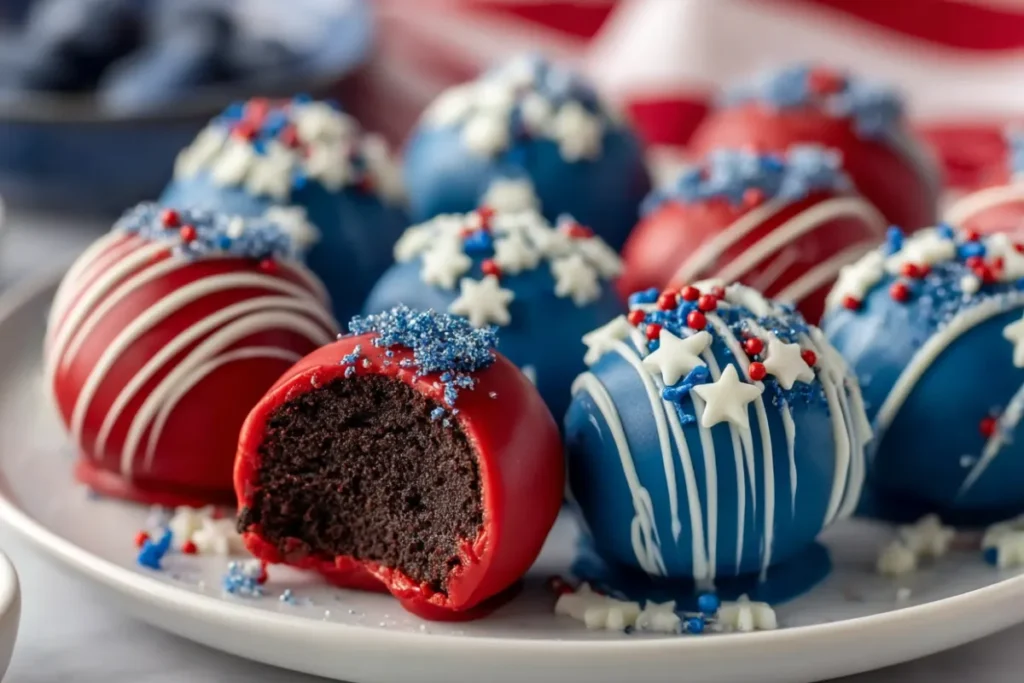Easy Patriotic Oreo Balls Recipe _ Perfect Summer Dessert