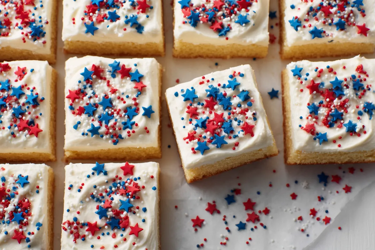 Easy Patriotic Sugar Cookie Bars for Summer Celebrations