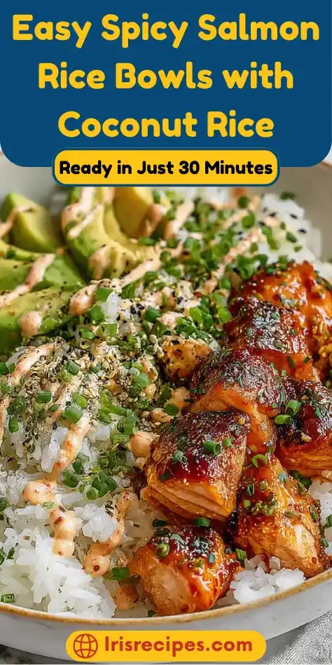 Easy Spicy Salmon Rice Bowls with Coconut Rice