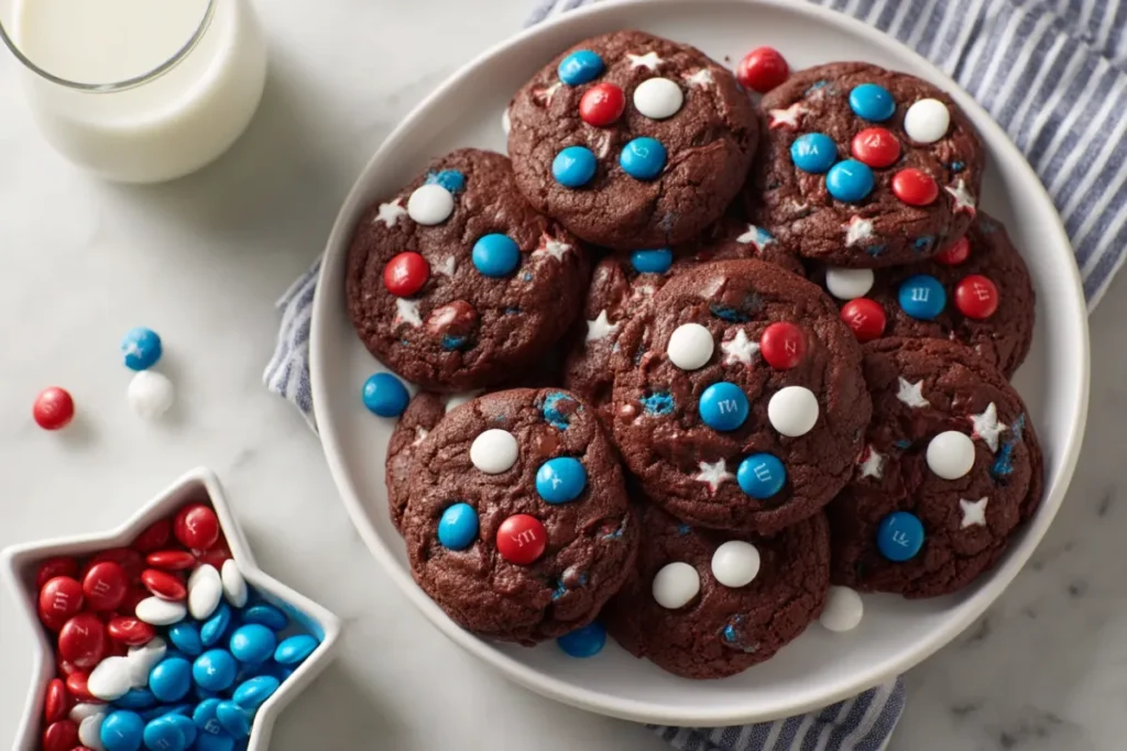 Festive Red White and Blue Cookies for Independence Day