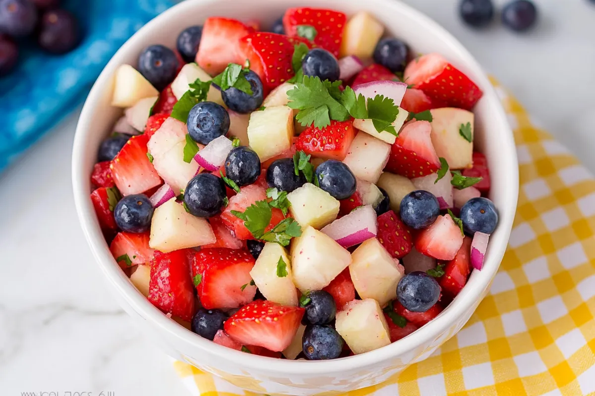 Fresh 4th of July Fruit Salsa Ready in 15 Minutes