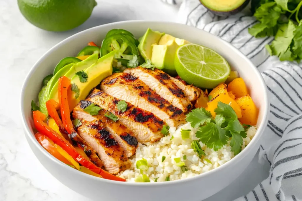 Healthy Chipotle Chicken Fajita Bowls