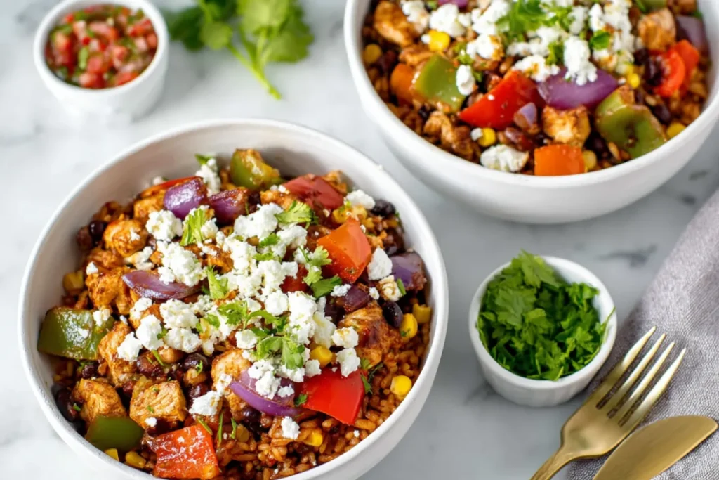 Healthy Fiesta Chicken Rice Bowls _ Perfect Meal Prep