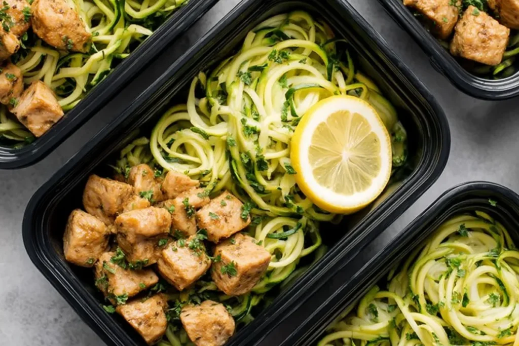 Healthy Lemon Chicken Zoodles