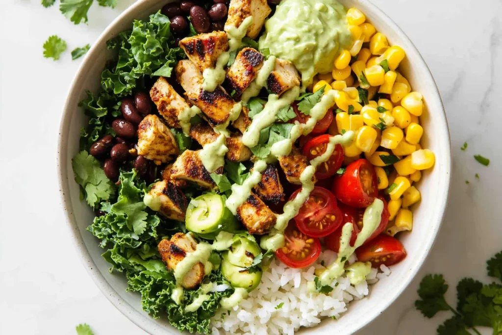 Healthy Southwest Chicken Burrito Bowls