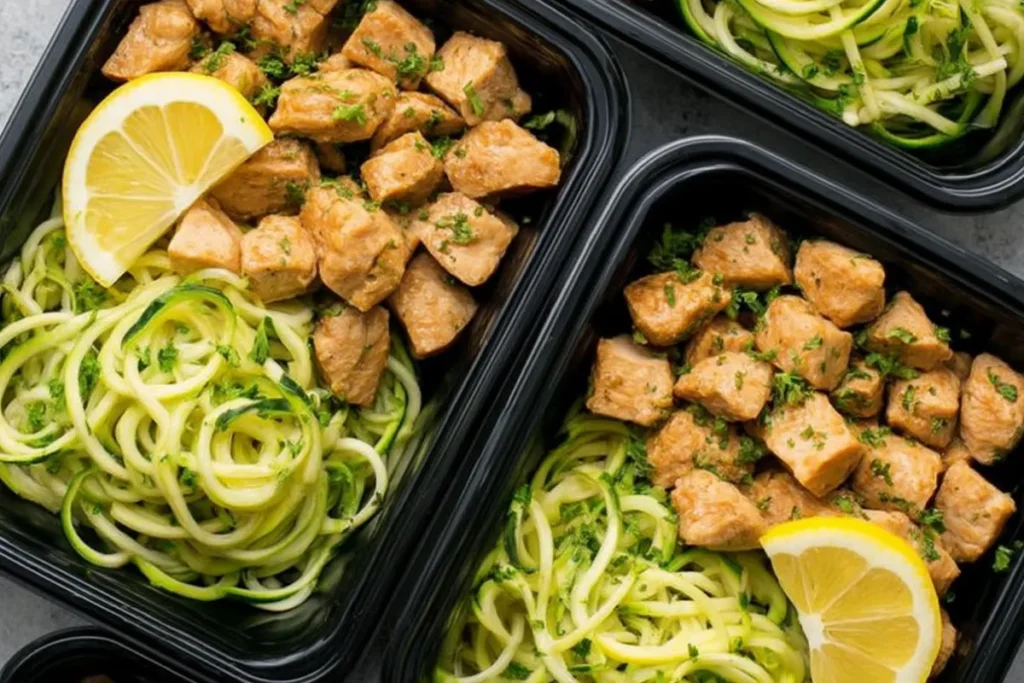 Lemon Garlic Chicken Zoodles