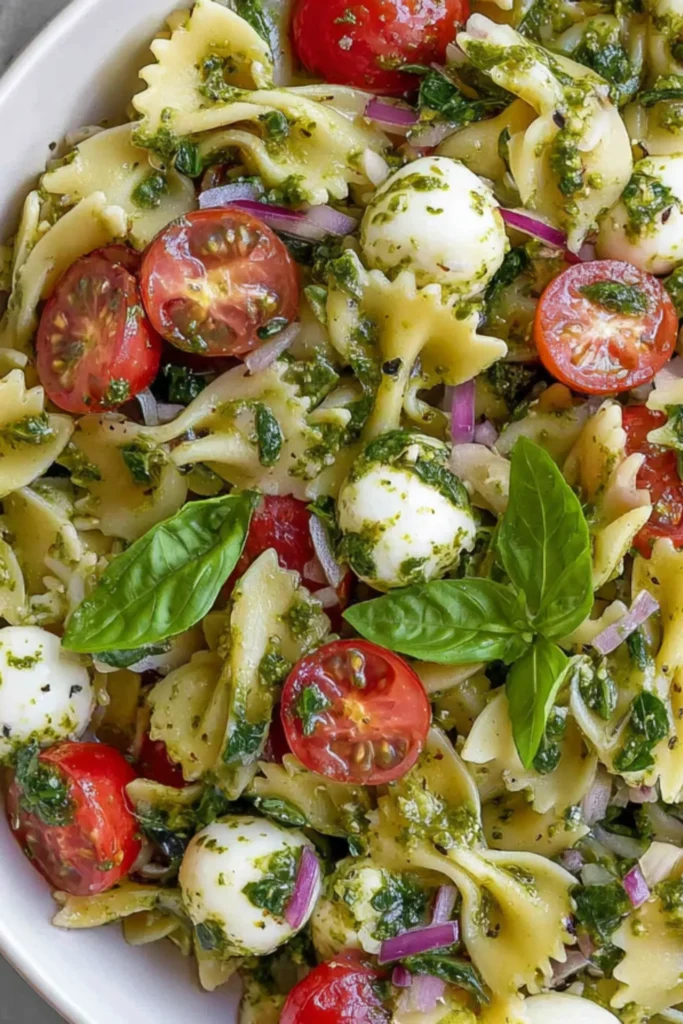 Make-Ahead Bow Tie Pasta Salad with Cherry Tomatoes