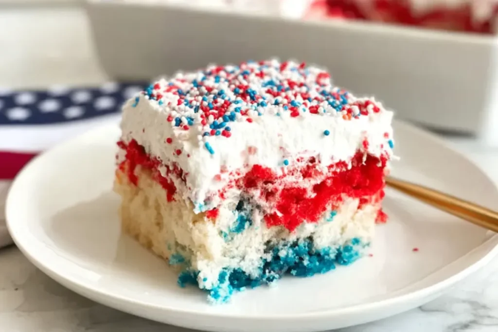 Patriotic Poke Cake Recipe for Summer Celebrations