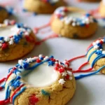 Patriotic Thumbprint Cookies With Vanilla Icing