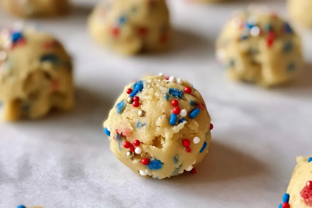 Patriotic Thumbprint Cookies With Vanilla Icing - 4th of July Treats