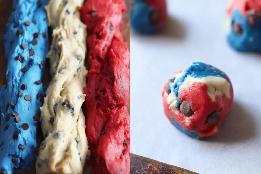 Patriotic chocolate chip cookies ingredients