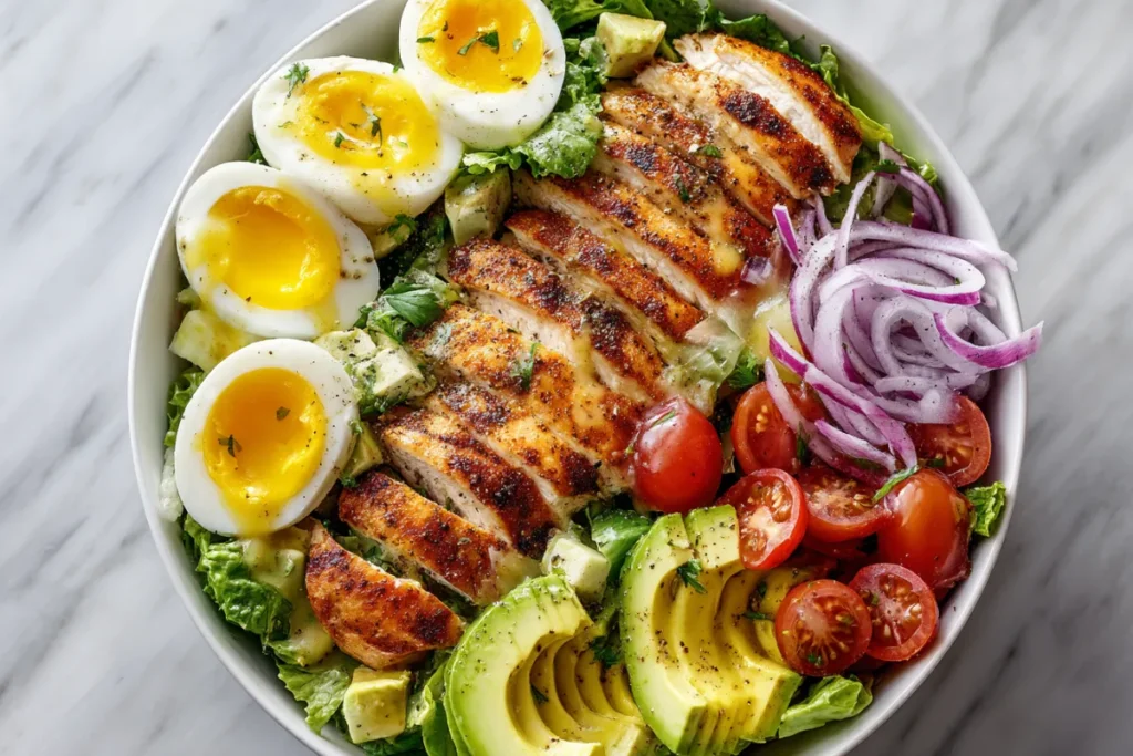 Quick & Easy Paleo Grilled Chicken Cobb Salad Recipe